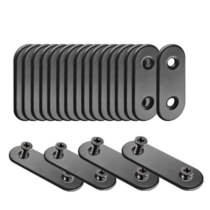 Flat Straight Brace,20Pcs Metal Brackets with 40Pcs Screws - size: 20Pcs-Straight 16mm*36mm/0.63” *1.42”