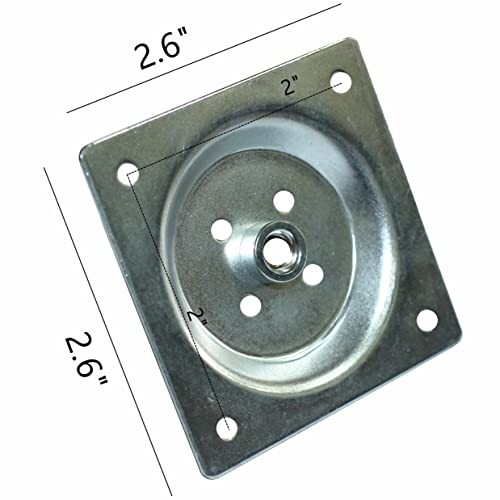 WEICHUAN Furniture Legs Mounting Hardware Sets - Include 5/16" -18 Coarse Attachment Plates, 5/16" -18 Coarse Hanger Bolts, Threaded Nuts, Screws Adapters 4 Sets, for Sofa Couch Chair Legs - size: 5/16" -18 Coarse