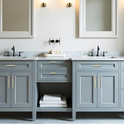 HOME EDIT Brushed Gold Cabinet Handles 3-1/2 Inch Pulls 5 Pack - color: Brushed Gold, size: 3-1/2 inches Hole Center
