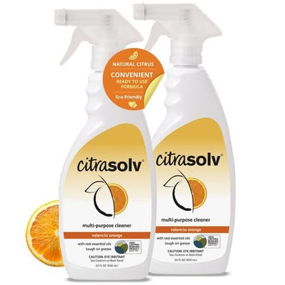 Citra Solv All Purpose Cleaner & Degreaser Spray, Valencia Orange, 2 Pack - size: 22 Fl Oz (Pack of 2)