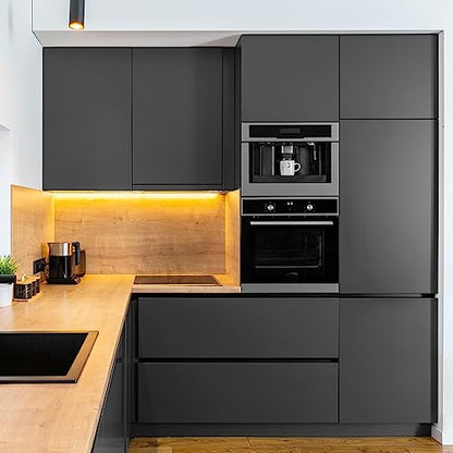 (15.7 inchx118 inch) Grey Wallpaper Self Adhesive Peel and Stick - color: Dark Gray, size: 15.7" x 118"