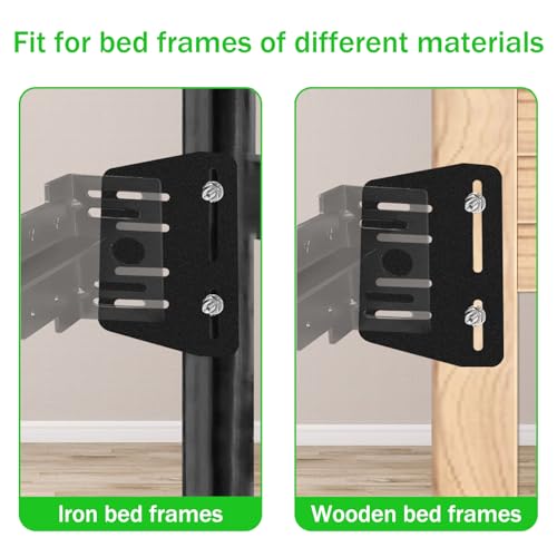 Ertuohg 2Pcs Bed Frame Adapter for Headboard Extra, Bed Frame Adapter/Connector Plate, Bed Modification Plate, Headboard Attachment Kit for Queen, King and Full Size Beds