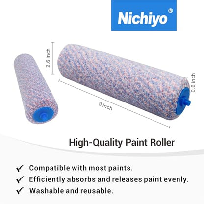 Nichiyo 10" Ceiling Paint Roller with Shield, Drip-Resistant - color: EL01142