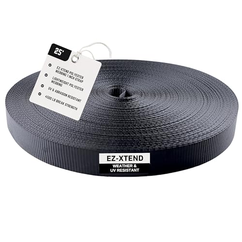 EZ-Xtend Polyester 1 inch Webbing - Lightweight (1" x 25 Yards) - size: 1" x 25 yards