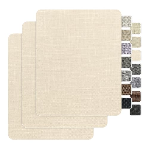 BESEZX Linen Fabric Repair Patch Upholstery Patch 3 PCS 9 * 11 Inch - color: Light Beige, size: 9*11 inch
