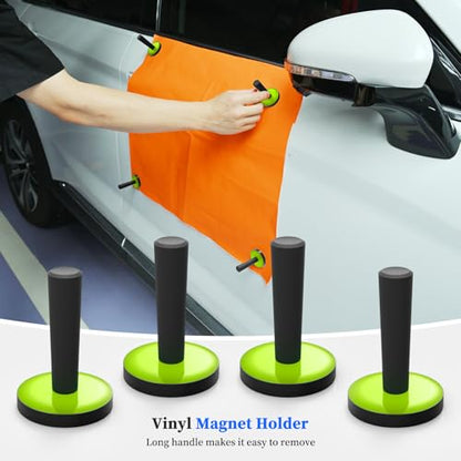 EHDIS Vinyl Wrap Tool Window Tinting Kit with Bulldozer Squeegee,Windshield Back Tint Scraper,Magnet Holder,Wra p Stick,Film Cutter,Sponge Seam Roller for Car Wrapping