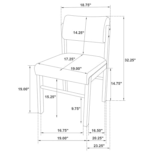 Coaster Kehoe Upholstered Dining Chair Set of 2, Black and Cream 193932BLK - color: Black/Cream