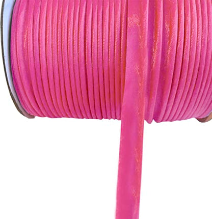 1/8 inch 3mm Cord-Edge Piping Satin Trim, Lip Cord Piping by the Yard, Trim for Clothing Pillows, Lamps, Draperies (Hot Pink, 10 Yards) - size: 10 yards, style: Hot Pink