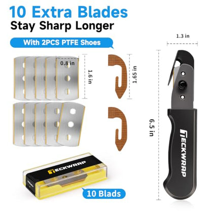TECKWRAP Vinyl Backing Cutter Knife for Car Wrap, Wallpaper with 10 Blades