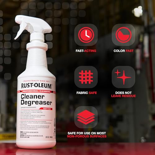 Rust-Oleum Professional Cleaners Cleaner Degreaser | Trigger Spray 32 oz Carafe Bottle | Professional Strength | Ready to Use | 6 Pack - size: 32 Fl Oz (Pack of 6)