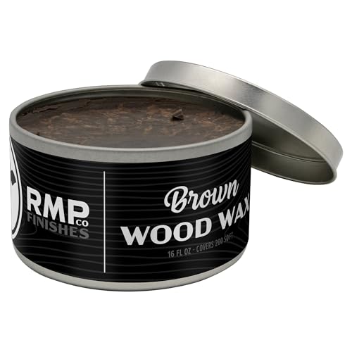 RMP Finishes Wax for Wood Finishing, Unfinished Furniture, Cutting Boards, Butcher Blocks, Food Grade, Vegan, Brown, 16 oz. - color: Brown, size: 16 Fl Oz