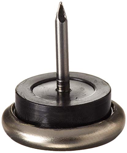 Shepherd Hardware 9099 7/8-Inch Nail On Furniture Glides with Satin Nickel Base, 4-Pack - size: 7/8-Inch