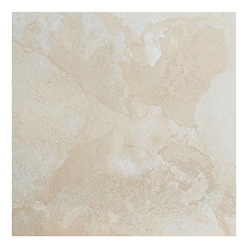 Tivoli Peel & Stick Vinyl Floor Tiles, 45-Pack, 12 x 12 in, White - color: White Slate