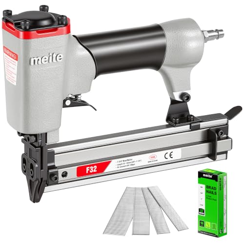meite F32 18 Gauge Brad Nailer, Pneumatic Brad Nailer with 4,000 Pcs Nails - size: F32 with 4,000 Pcs Nails