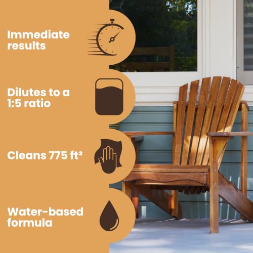 Furniture Clinic Teak Cleaner, Cleans Dirt, Lifts Stains & Preps for Oil