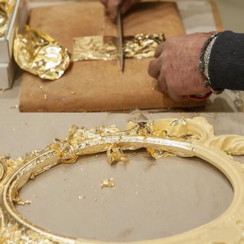 Dicunoy 200 PCS Gold Leaf Sheets, 5" Foil Sheets for Art DIY Crafts Silver