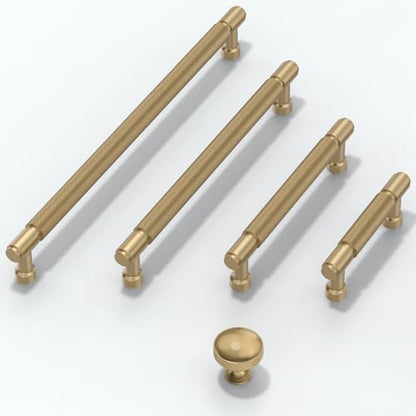 10 Pack Champagne Bronze Knurled Cabinet Pulls 3 Inch(76mm) Kitchen Cabinet Handles Cabinet Hardware for Drawer Pulls - color: Champagne Bronze, size: 3" Hole Center