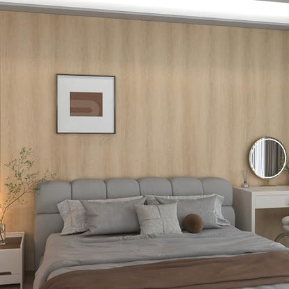 24x197inch Wide Brown Wood Contact Paper Peel and Stick Countertop Oak Walnut Textured Wallpaper Light Wood Grain Vinyl Wrap Air Guide Slot Design Matte Thickened Self-Adhesive Waterproof Wall Sticker - color: Light Brown, size: 24" x 197"
