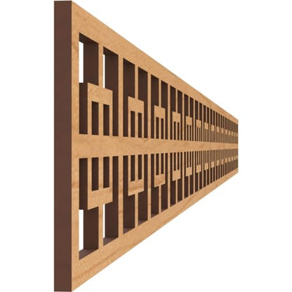 46 3/8"W x 4"H x 1/4"T Cambridge Fretwork Moulding, Maple - color: Maple, size: 4-in. H x 0.25-in. T