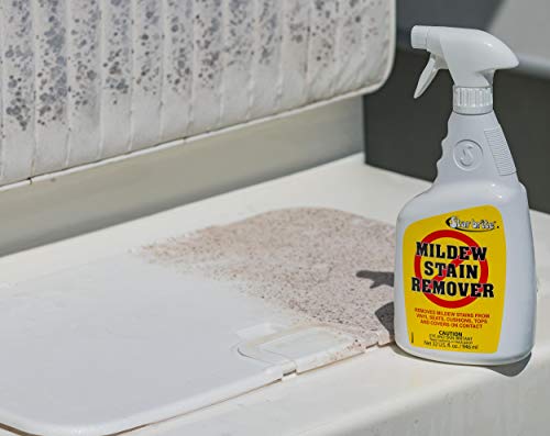 STAR BRITE Professional-Grade Mildew & Mold Stain Remover + Cleaner - Instant Contact Stain Removal, Ideal for Marine & Outdoor Upholstery - style: 22 Oz Spray
