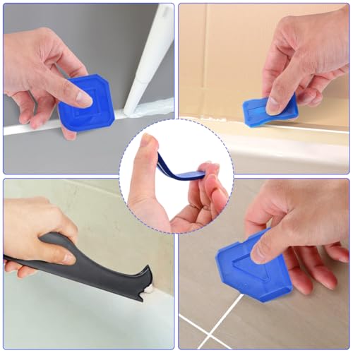 Silicone Caulking Tool Kit, 3 in1 Caulk & Grout Remover Tool