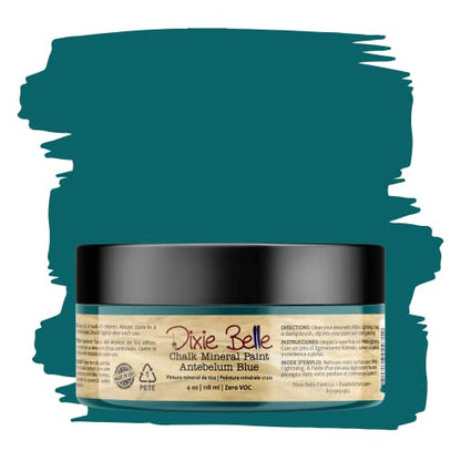 Dixie Belle Paint Company Chalk Mineral Paint - Antebellum Blue (4oz) - color: Antebellum Blue, size: 4 Fl Oz (Pack of 1)