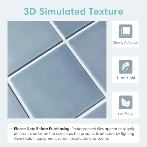 Commomy 10 Pcs Faux Brick 3D Peel and Stick Tile 11.8"x11.8" - color: Brick-09B