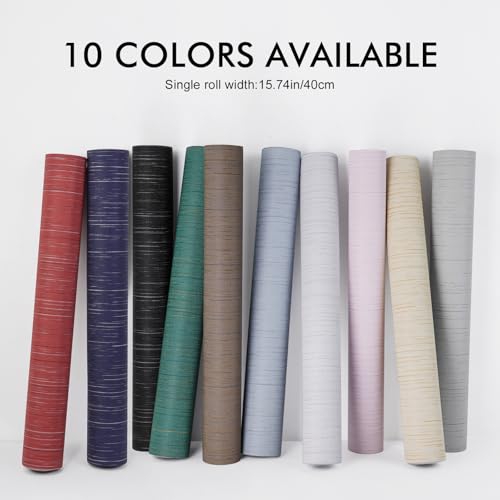 Blue Grasscloth Peel and Stick Wallpaper Texture Contact Paper A Set of 15.7" X 300" Self-Adhesive Linen Removable Wallpaper Cabinets Counter Top Liners - color: Blue, size: 15.7" x 300"