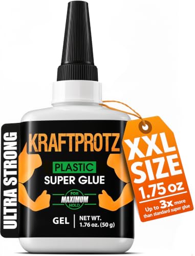 Plastic Super Glue Gel 1.75 oz - Acrylic PVC ABS Crafts Instant Adhesive - size: GEL 1.75oz/50g