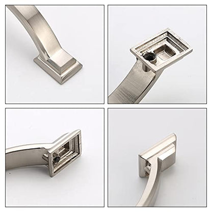 10 Pack 3 inch Cabinet Pulls Brushed Nickel Cabinet Handles Drawer Pulls for Kitchen Cabinet Cupboard - color: Brushed Nickel, size: 3 inch（76mm）, style: 10 Pack