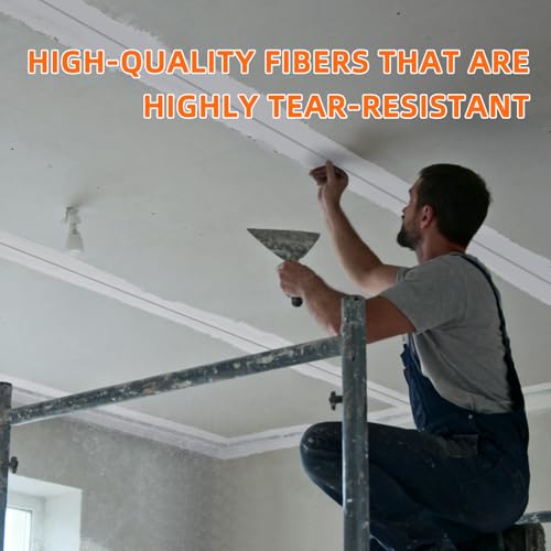 QILIMA Self-Adhesive Fiberglass Drywall Joint Mesh Tape, Fiber Mesh Crack Patch Wall Repair Fabric,2 Inch by 148 Feet White - size: 2Inch x 148 Feet