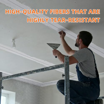 QILIMA Self-Adhesive Fiberglass Drywall Joint Mesh Tape, Fiber Mesh Crack Patch Wall Repair Fabric,2 Inch by 148 Feet White - size: 2Inch x 148 Feet
