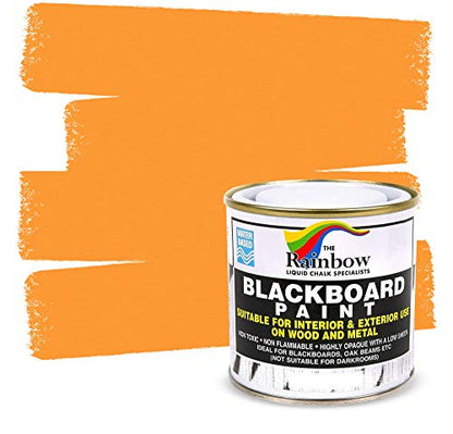Chalkboard Blackboard Paint - Matte Finish [Orange] - (8.5oz Cover 32 sf) - color: Orange, style: 8.5oz Metal Can