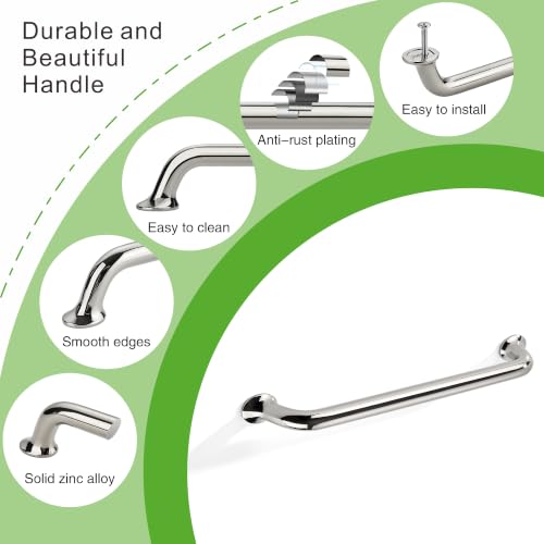 TUNNY 10 Pack Cabinet Handles-5"/128mm Polished Nickel Cabinet Pulls - color: Polished Nickel, size: 5"(128mm)Hole Center