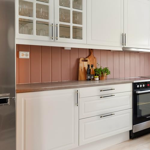 HOME EDIT 25 Pack 7-1/2 inch Cabinet Handles, Kitchen Cabinet Handles Matte Black and Gold Drawer Pulls Zinc Alloy Square Bar Kitchen Pulls - color: Black and Gold, size: 7-1/2 Inch Hole Center