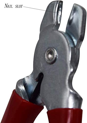 HARDK Hog Ring Pliers set Straight with 500PCS Galvanized Hog Rings - Perfect for Furniture Upholstery, Auto Upholstery, Plastic Meat & Sausage Casings - style: Straight & 500 PCS