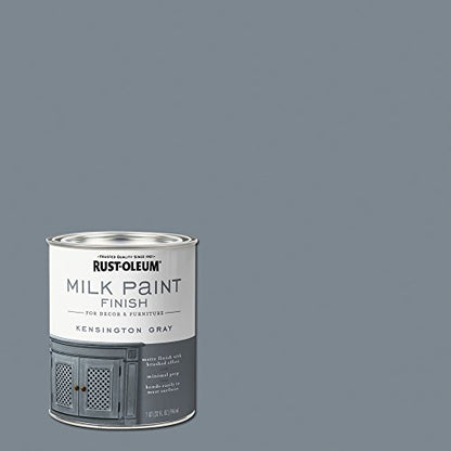 Rust-Oleum Kensington Gray Milk Paint - color: Kensington Gray, size: Quart