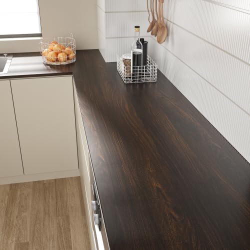 Brown Wood Wallpaper Peel and Stick Walnut Wood Contact Paper - color: Walnut Brown, size: 15.7" x 472"