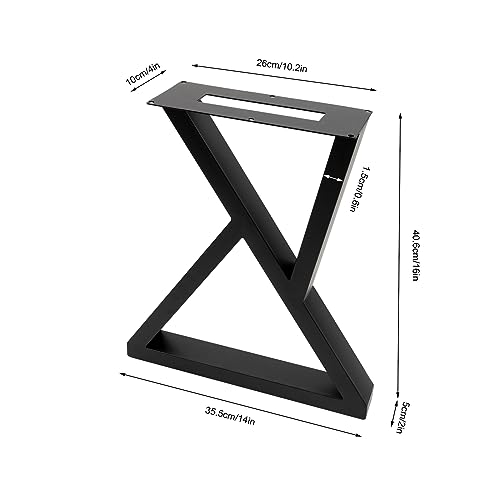 16 Inch Metal Table Legs Set of 2, 440 lbs Capacity Desk Legs - size: 16 Inch