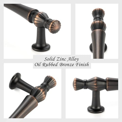 7-1/2 Inch Oil Rubbed Bronze Cabinet Pulls 5 Pack French Style P2408 - color: Oil Rubbed Bronze, size: 7-1/2" Hole Centers-5 Pcs