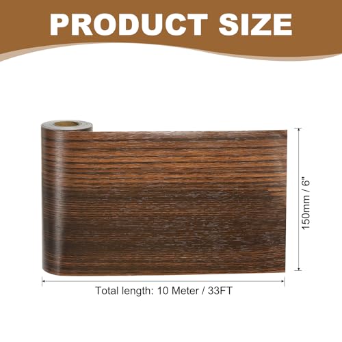 Self Adhesive Wood Grain Repair Tape 33'x 6", Multi-Use Realistic Wood Grain Repair Patch for Furniture Floor Door Table Chair Windows Handicraft DIY, Ebony