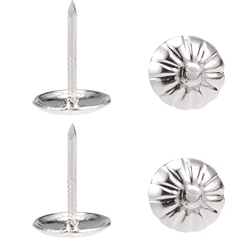 Antique Upholstery Tacks,120PCS,Furniture Tacks Nails,7/16 Inch Upholstery Nails for Sofa, Chair, Bed and Other Furniture (Silver) - color: Silver
