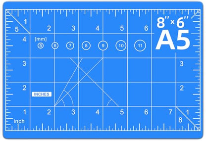 DIYSELF 1 Pcs Craft Knife Hobby Knife with 20 Pcs Stainless Steel Blades Kit and Blue Cutting Mat 6in×8in (Gold)