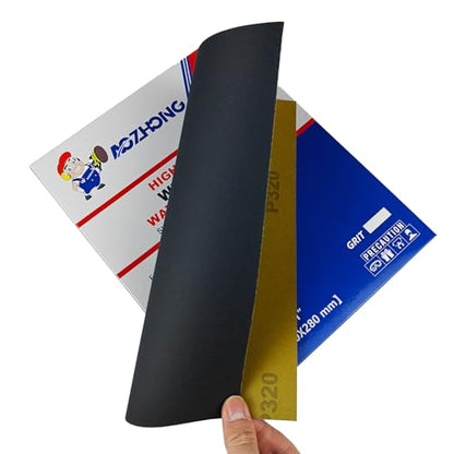 Premium Sandpaper Assortment 9" x 11" - 10 Pcs (with 2 Each of 600, 800, 1000, 2000, 3000 Grits) Silicon Carbide Wet Dry Sand Paper Sheets - Sanding Automotive, Woodworking Furniture, Metal Finishing - style: Sandpaper Assorted Grit(600, 800, 1000, 2000,