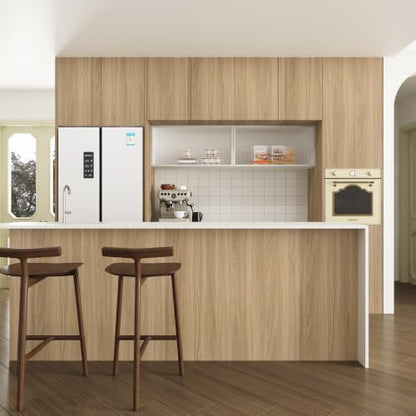 Light Wood Wallpaper Peeland Stick Wooden Contact Paper for Countertops - color: Light Brown, size: 31.5" x 157"