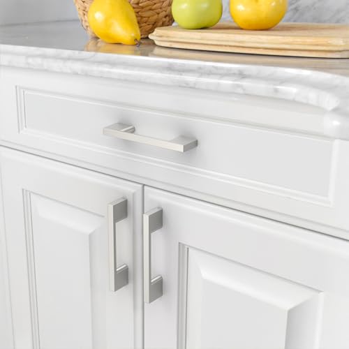 Amerdeco 10 Pack Brushed Satin Nickel Cabinet Pulls 3" - color: Brushed Satin Nickel, size: 3" hole center
