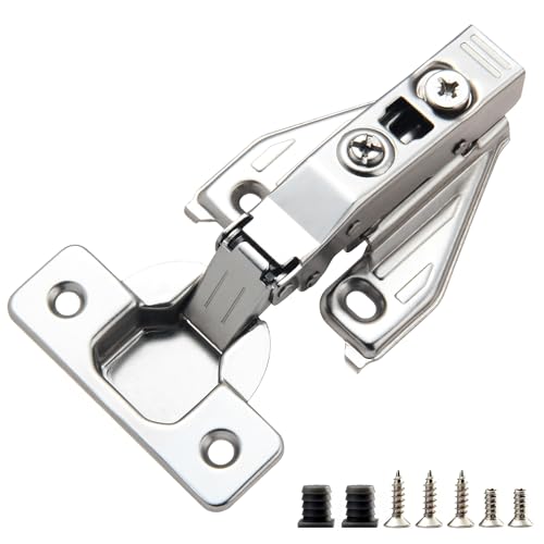 50 Pack Full Overlay Face Frame Soft Close Hinges, 105° 3-Way Adjust - size: Full