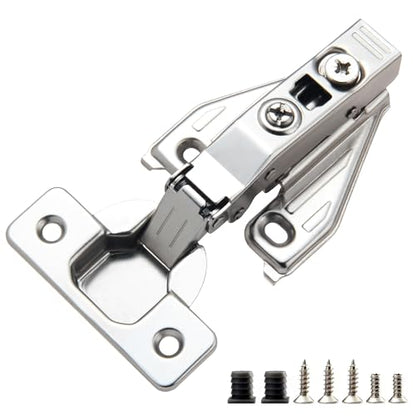 50 Pack Full Overlay Face Frame Soft Close Hinges, 105° 3-Way Adjust - size: Full