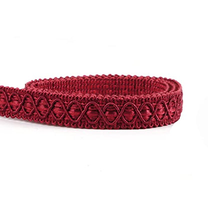 Gimp Braid Trim, 10 Yards 0.59 Inch Fabric Trim, Red - color: Red, size: 10yard