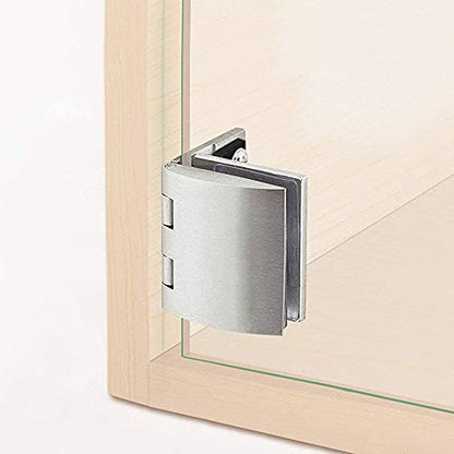 90 Degree Glass Door Pivot Hinge Kit Zinc Alloy Shower Hinge Glass Door Clamp Clip 2PCS with Screws,Adaptive 5-8mm - color: silver（A132-2PCS)